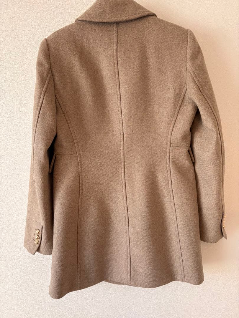 ZARA ウール混紡ショート丈ダブルブレストコート M