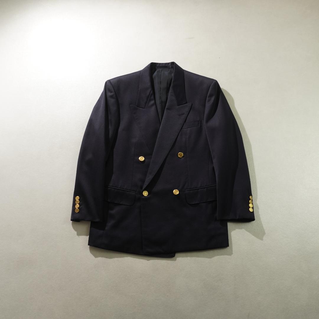 Christian Dior ダブルセットアップスーツ 金ボタン 紺/TW32