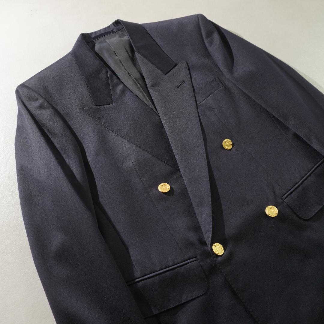 Christian Dior ダブルセットアップスーツ 金ボタン 紺/TW32