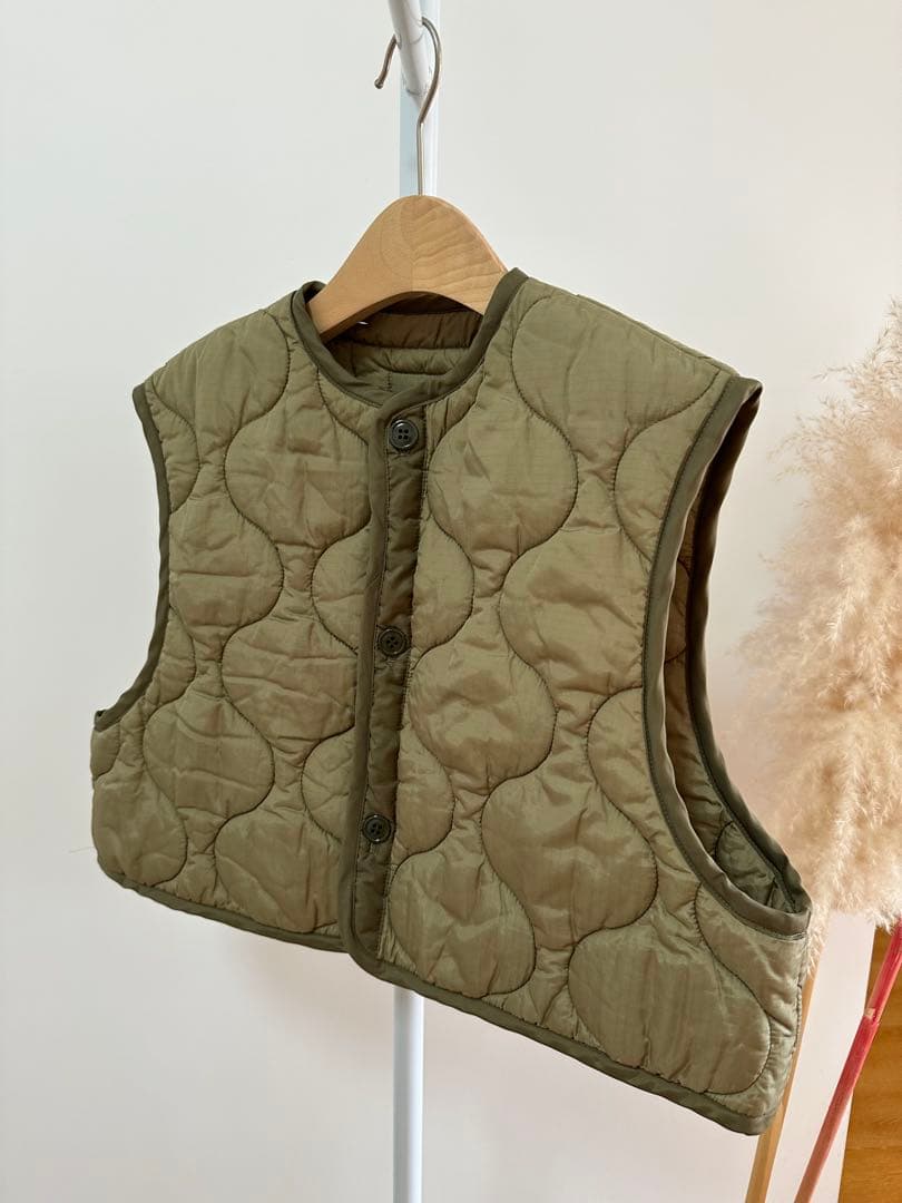 HYKE 美品⭐️ハイクキルティングベストQUILTED CROPPED VEST