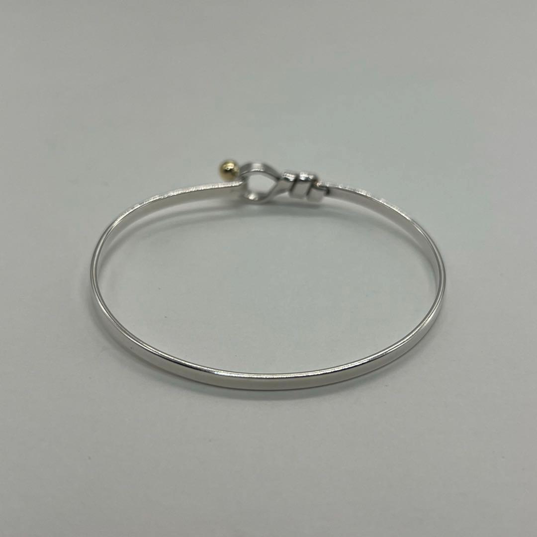 ティファニー TIFFANY フックアンドアイ バングル SV YG コンビ