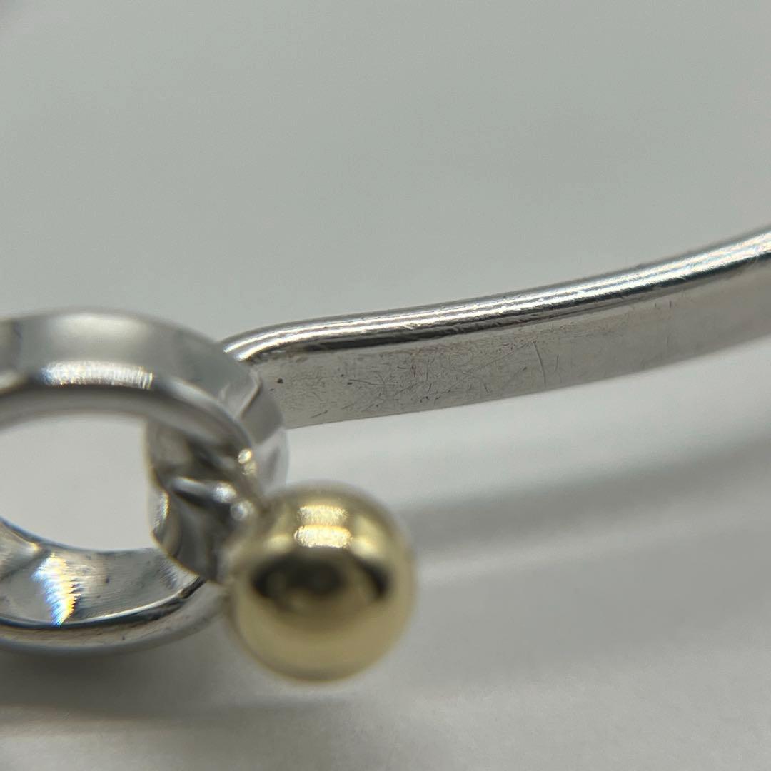 ティファニー TIFFANY フックアンドアイ バングル SV YG コンビ