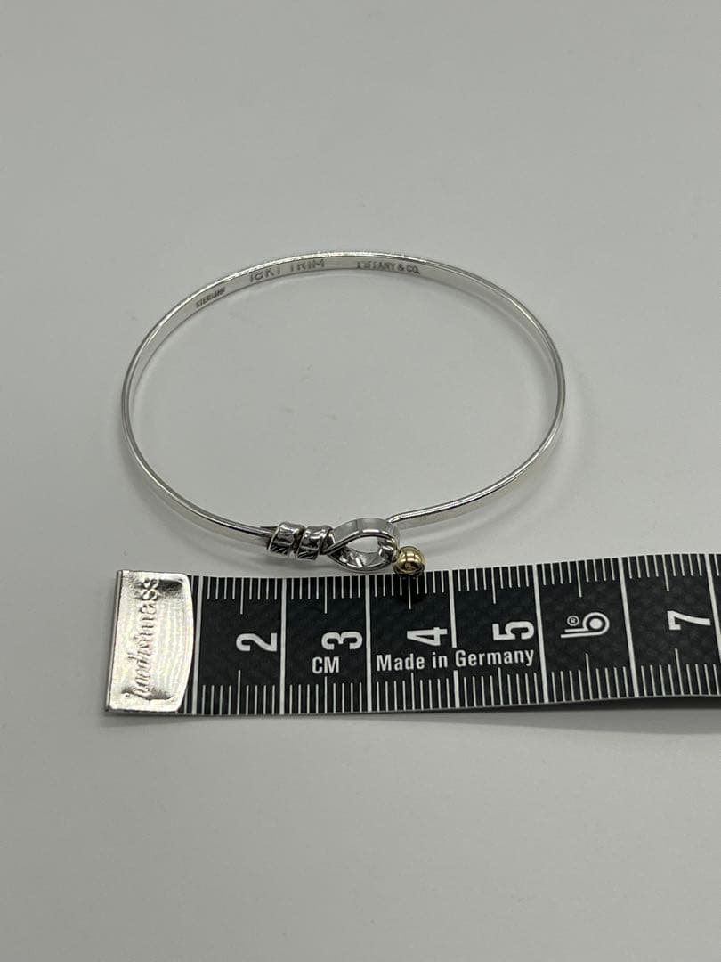 ティファニー TIFFANY フックアンドアイ バングル SV YG コンビ