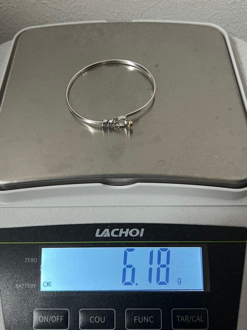 ティファニー TIFFANY フックアンドアイ バングル SV YG コンビ