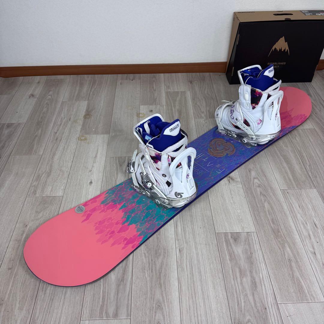 専用BURTON FEATHER 140cm スノーボードセット