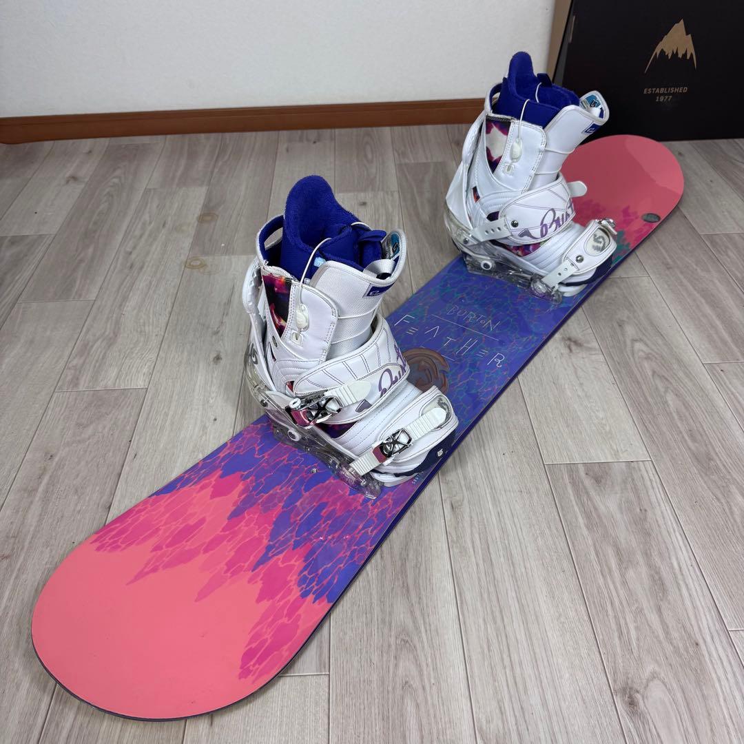 専用BURTON FEATHER 140cm スノーボードセット