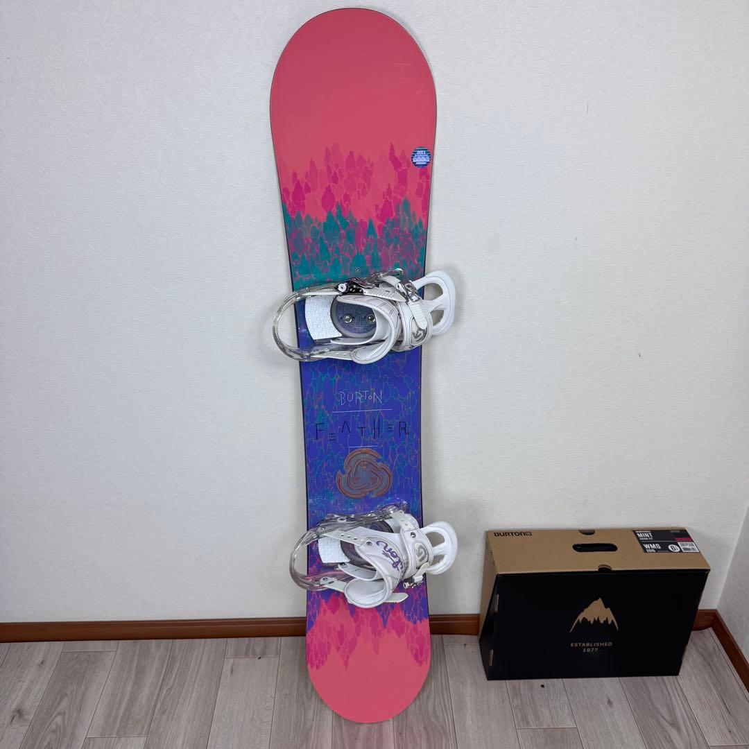 専用BURTON FEATHER 140cm スノーボードセット