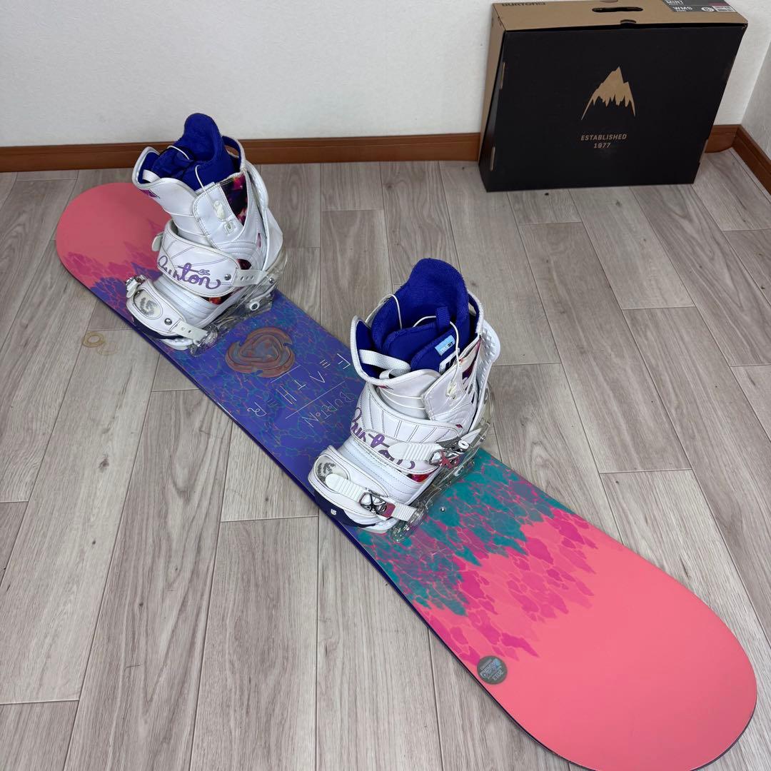 専用BURTON FEATHER 140cm スノーボードセット