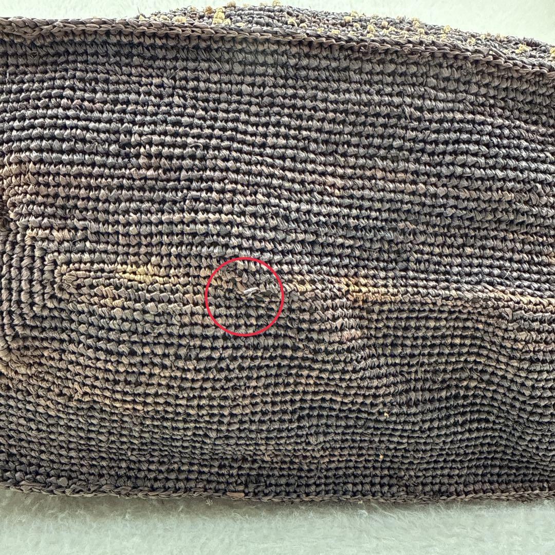 JAMIN PUECH カゴバッグ　トートバッグ　本革 スクエア　花柄