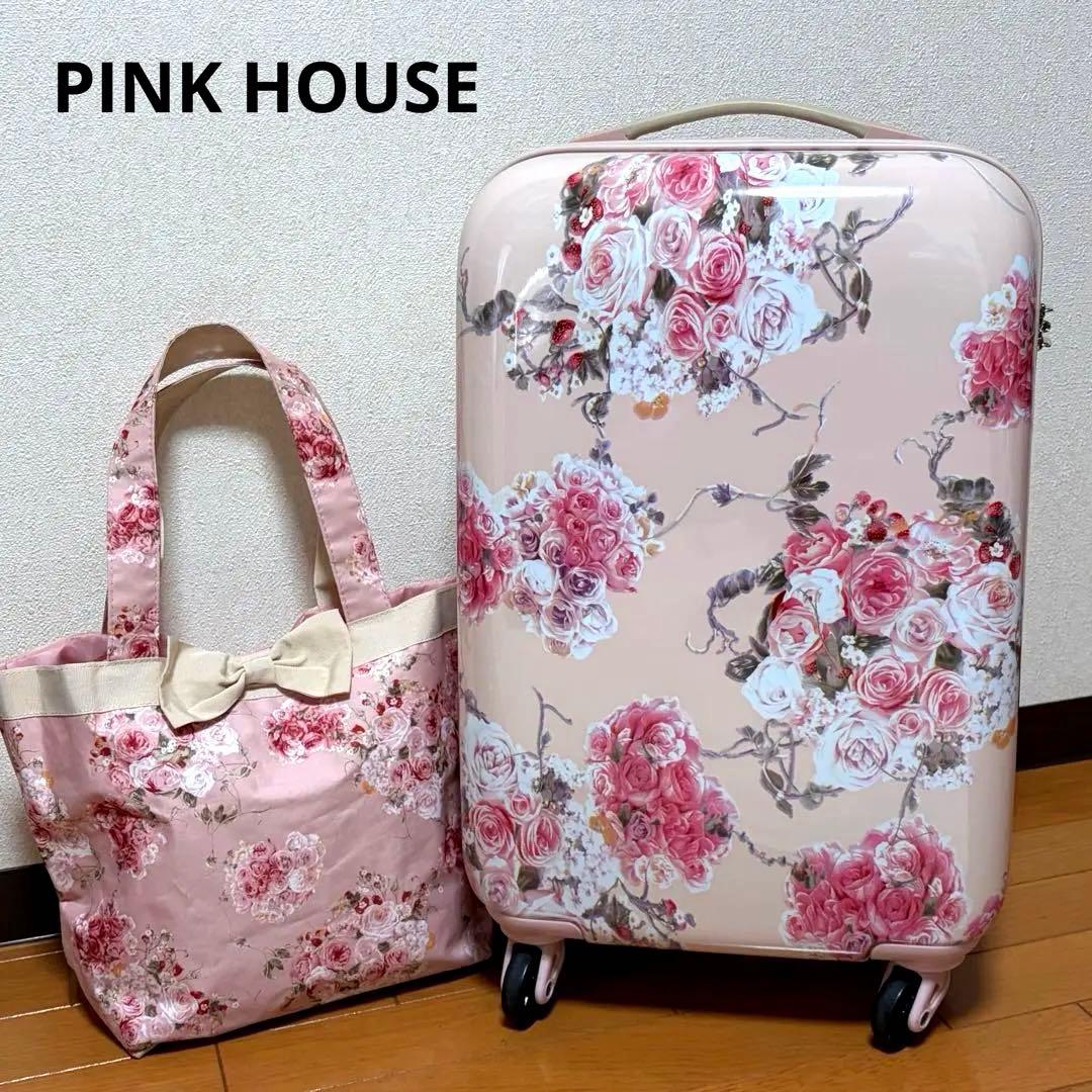 ピンクハウス　キャリーケース　ローズブーケ　苺　トートバッグのおまけ付き【P68