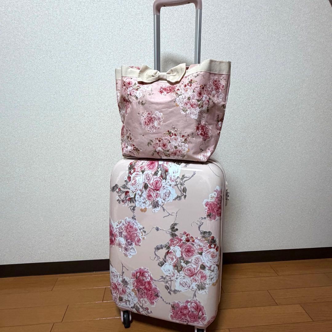 ピンクハウス　キャリーケース　ローズブーケ　苺　トートバッグのおまけ付き【P68