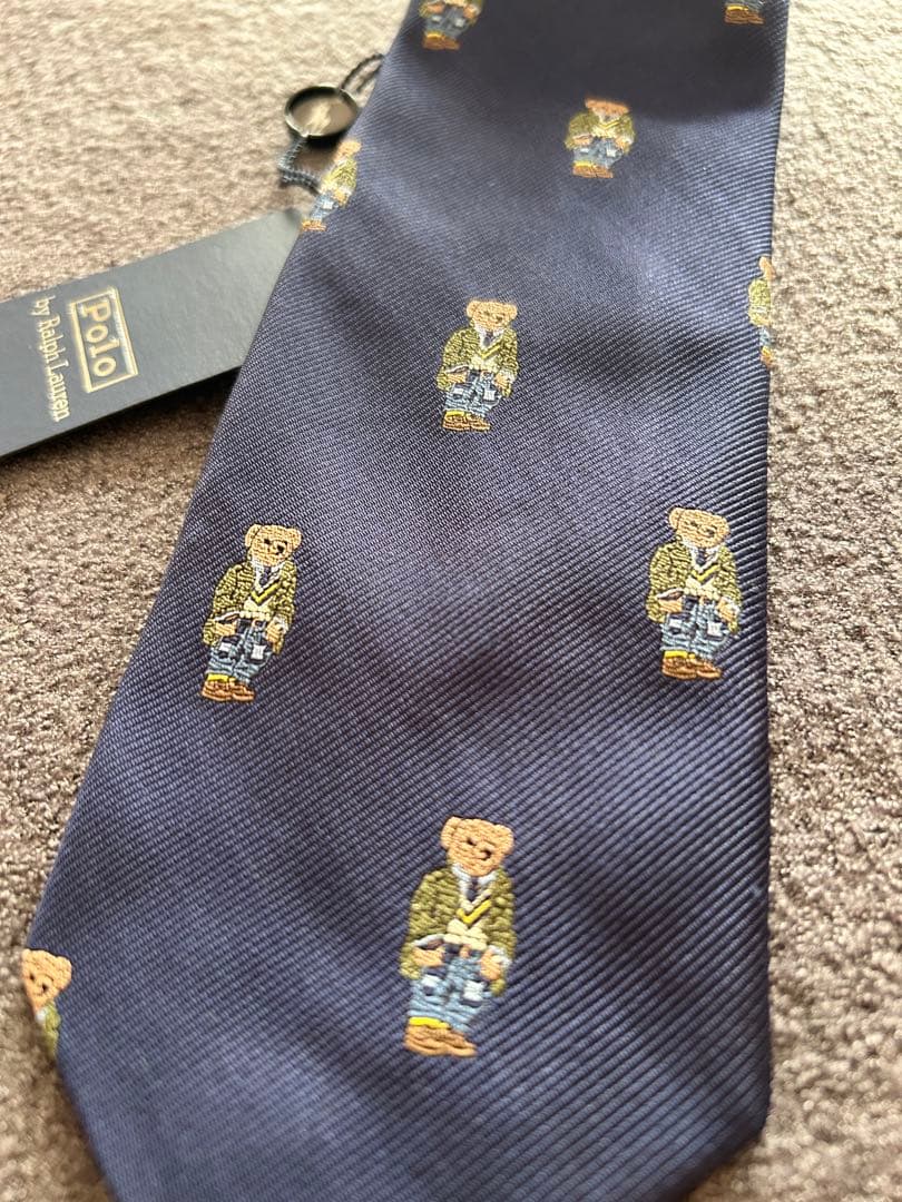 ラルフローレン　ネクタイ　シルク　ポロベア　Polo ベア シルクツイル タイ