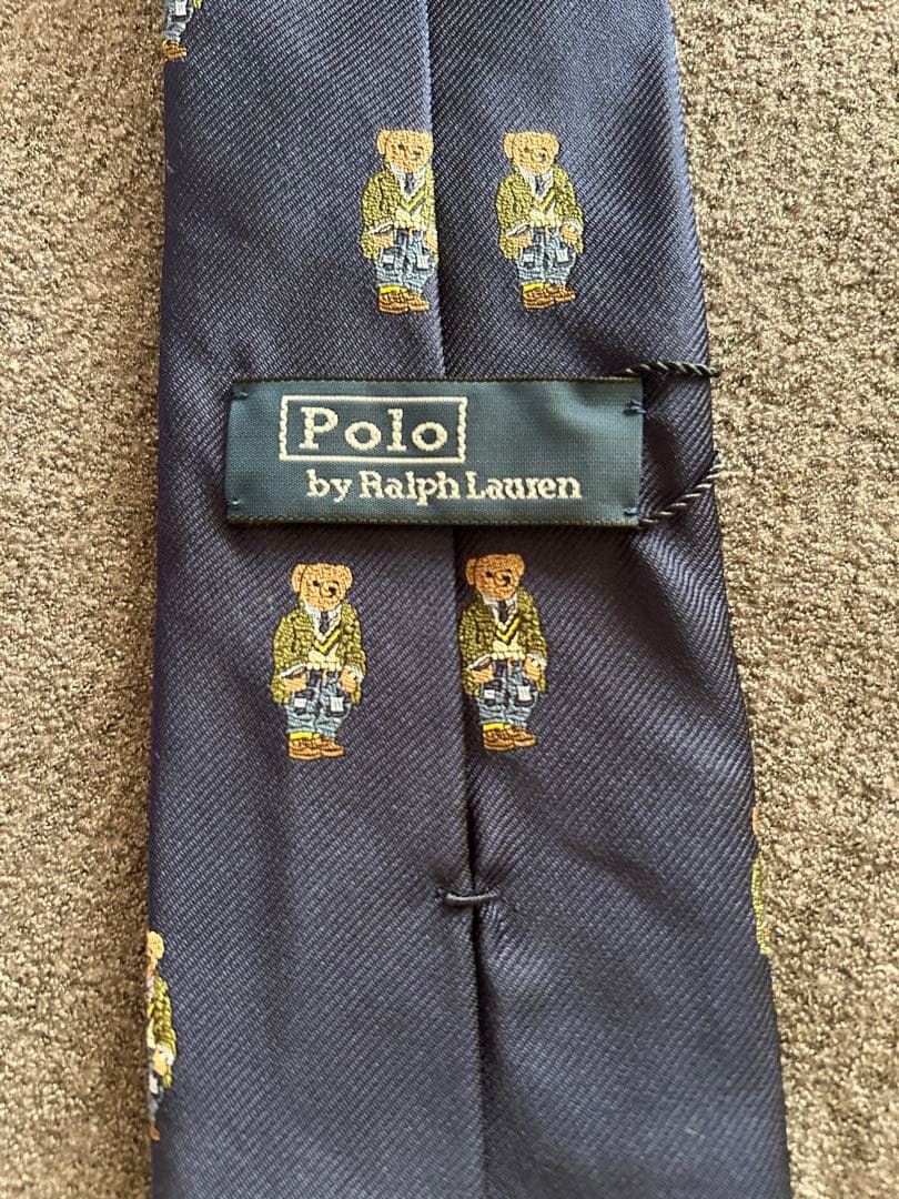 ラルフローレン　ネクタイ　シルク　ポロベア　Polo ベア シルクツイル タイ
