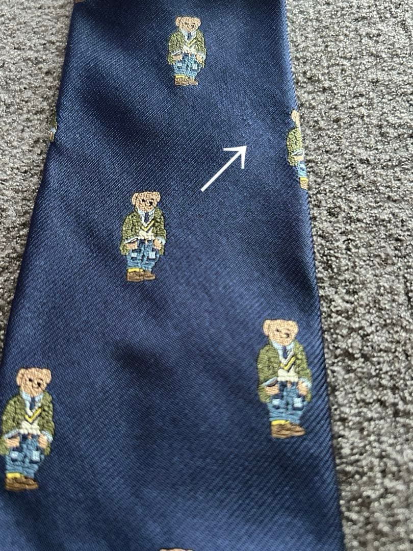 ラルフローレン　ネクタイ　シルク　ポロベア　Polo ベア シルクツイル タイ