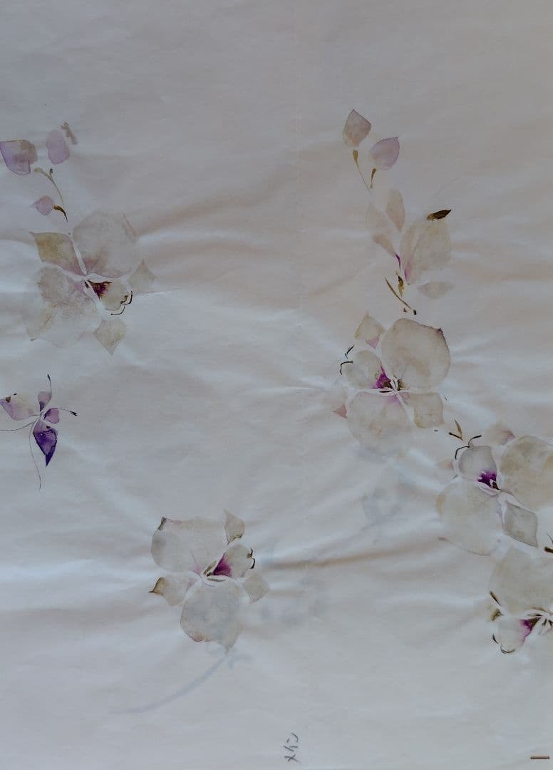 染色作家 胡蝶蘭　名古屋帯