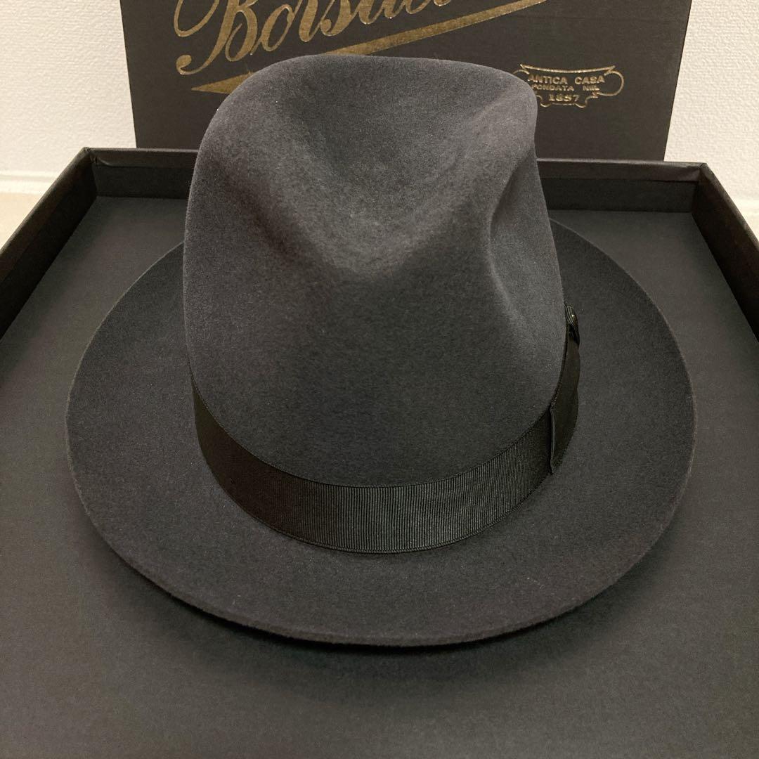 【美品】Borsalino ボルサリーノ アレッサンドリア ラビットハット BK
