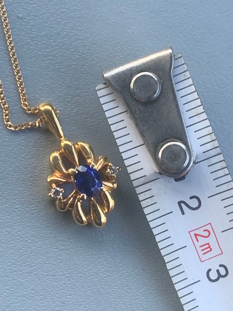 K18ゴールド サファイア ネックレス