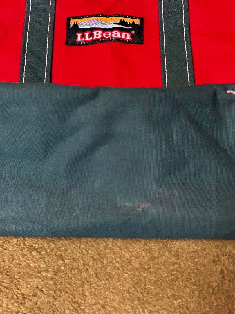 【レア】LLBean エルエルビーン トートバッグ 赤/緑