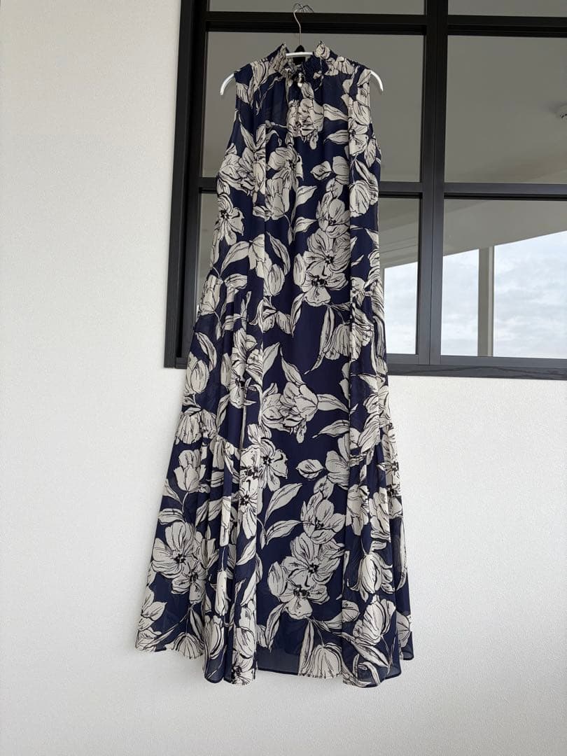 allureville★楊柳シアーフラワープリントワンピース★定価49,500円