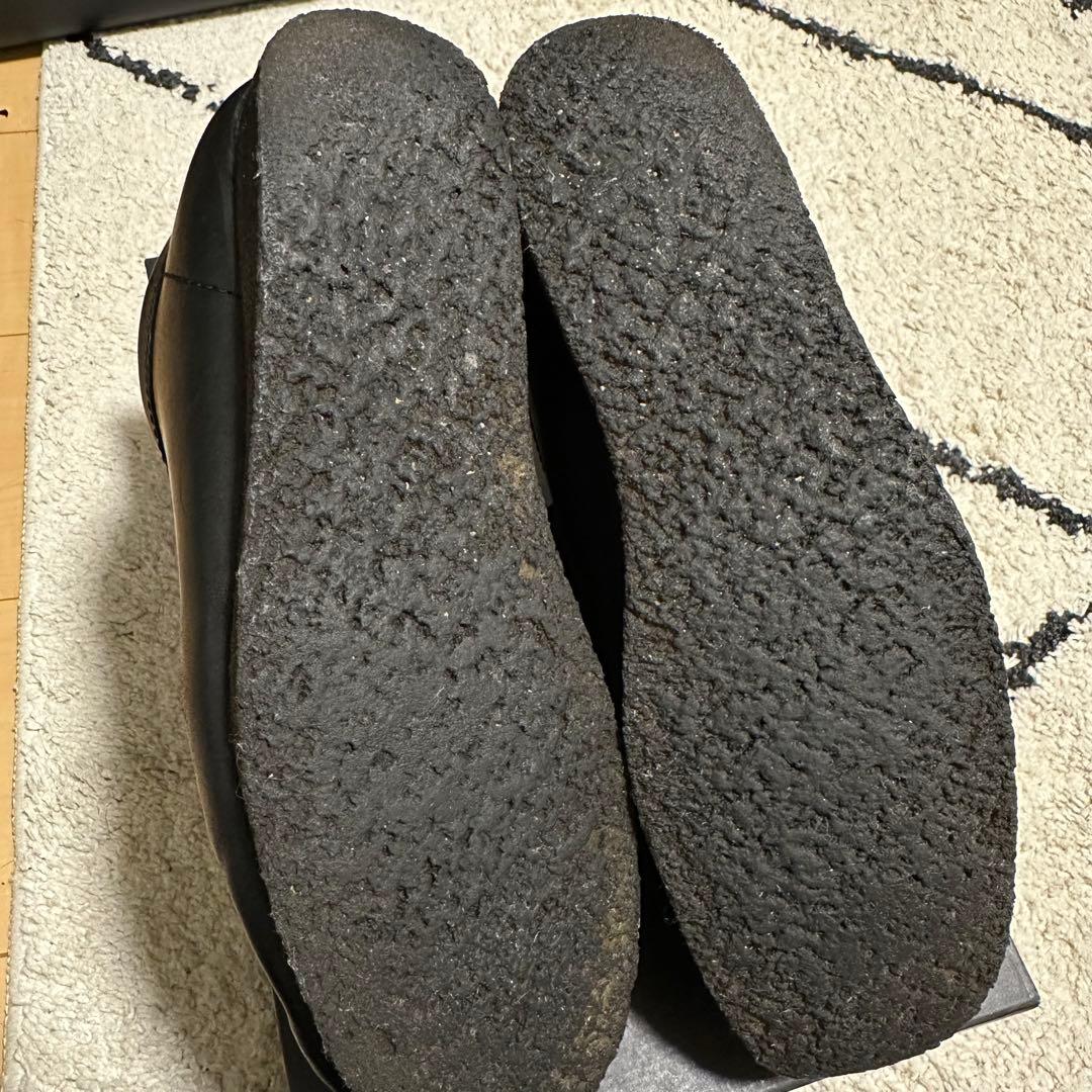 クラークス　ワラビー　オールレザー　ブラック　41 美品