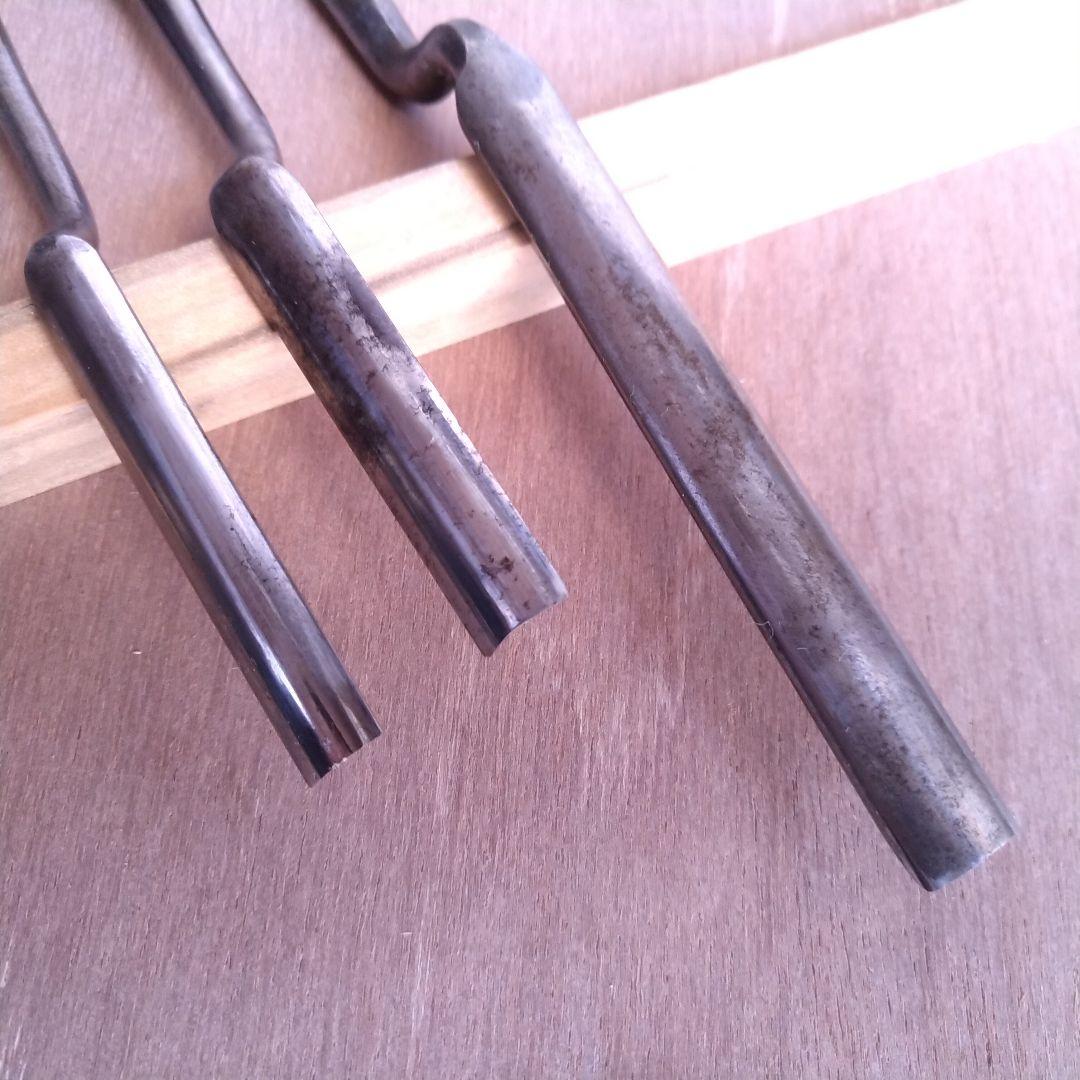 外丸コテノミ 彫刻ノミ 3本組