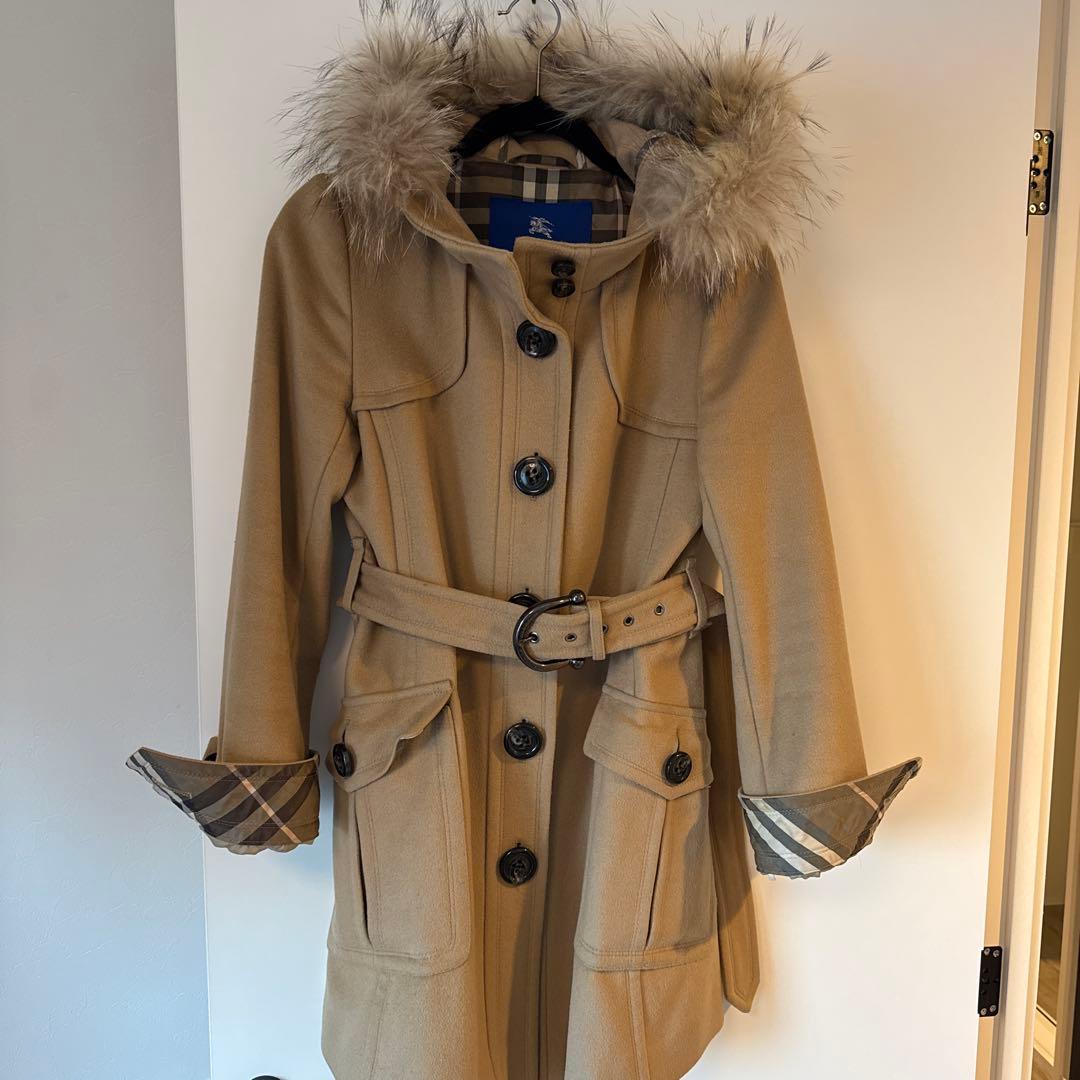 BURBERRY BLUE LABEL フード付きコート 40