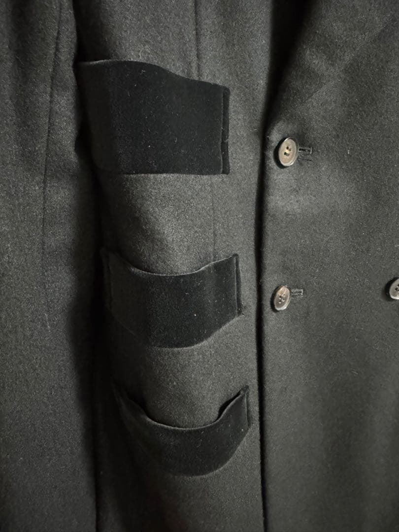 コムデギャルソンオムプリュス　ホーリー期　チェスターコート　ロング　黒　ブラック