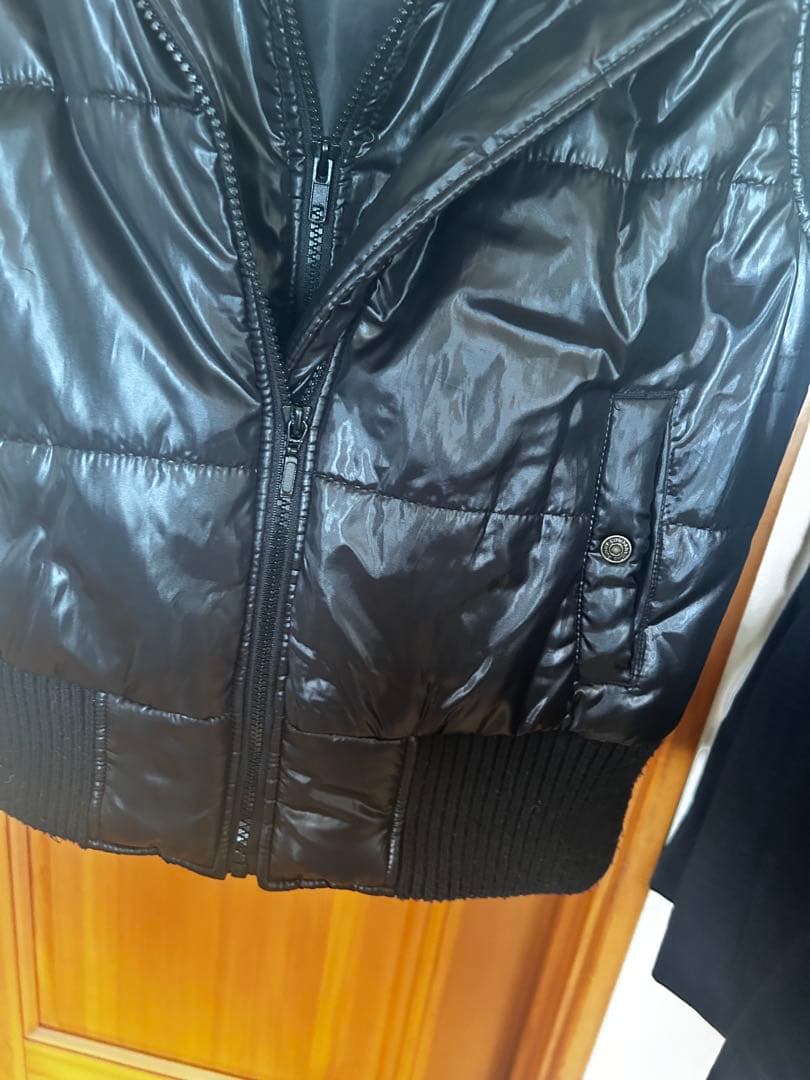 え*ュ様 期間限定お値下げ　平成　ファー付き ダウン ベスト 重ね着風 Y2K