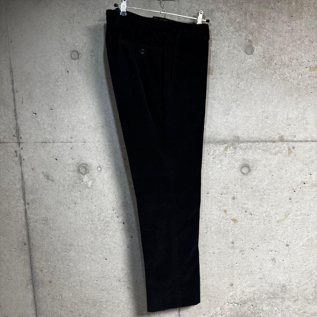 INCOTEX インコテックス48 黒 コーデュロイ スラックス