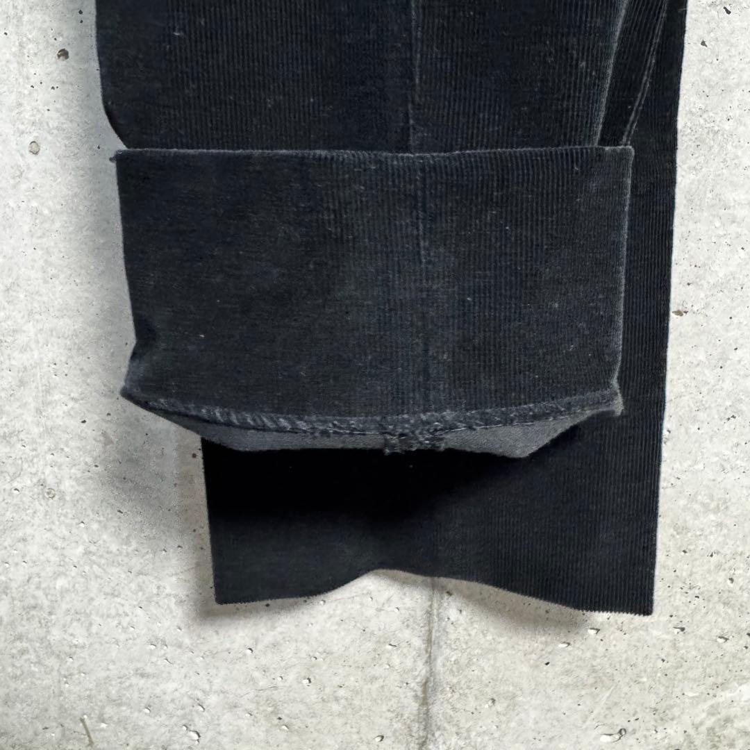 INCOTEX インコテックス48 黒 コーデュロイ スラックス