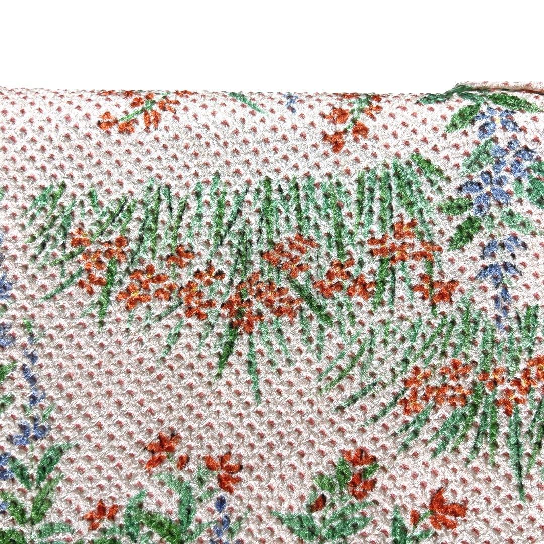 小紋　総絞り　小花　花模様　ピンク　着物　124a d