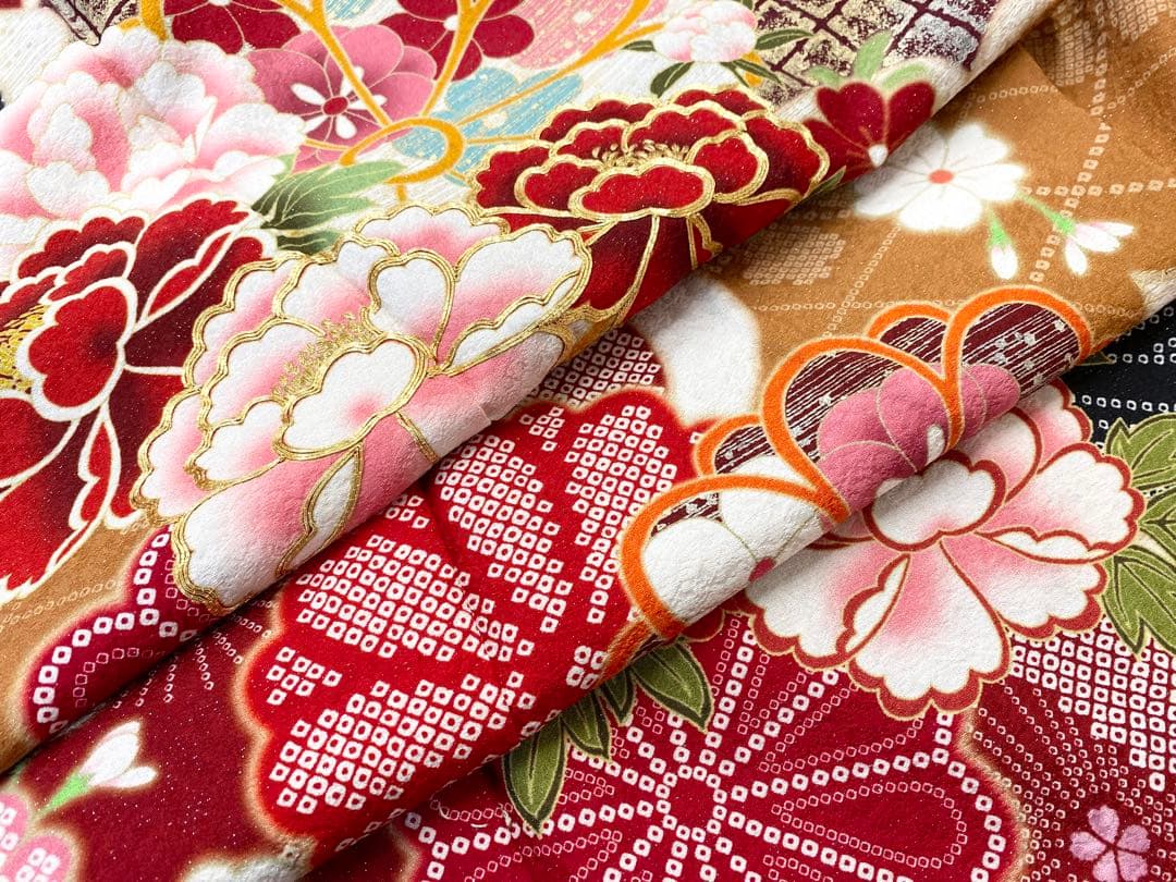 ⭐︎K0831 美品 正絹 振袖 レンタル店放出品 ガード加工 古典柄 11号