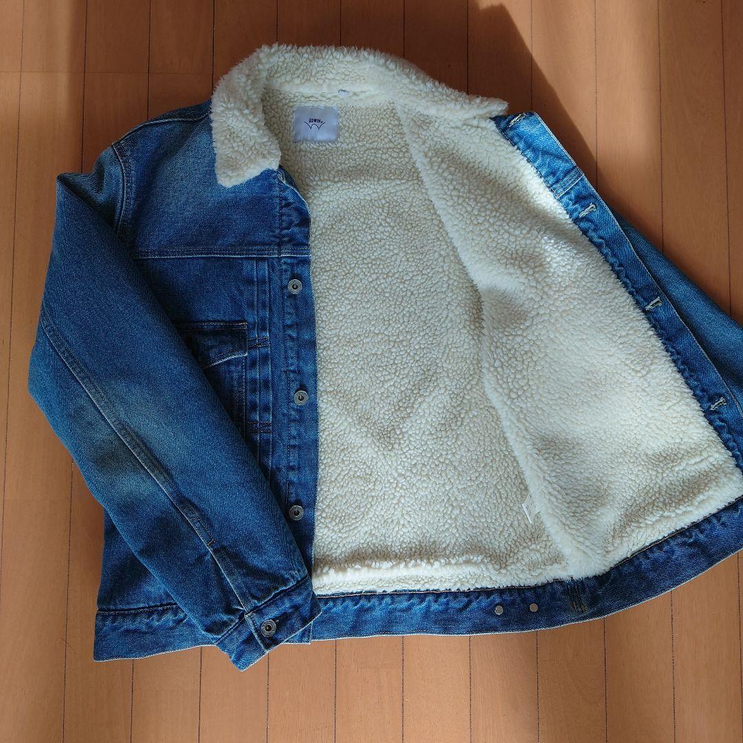 EDWIN デニムジャケット ボア襟付き