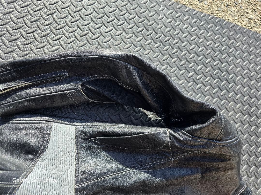 SPOONブラック革ツナギ