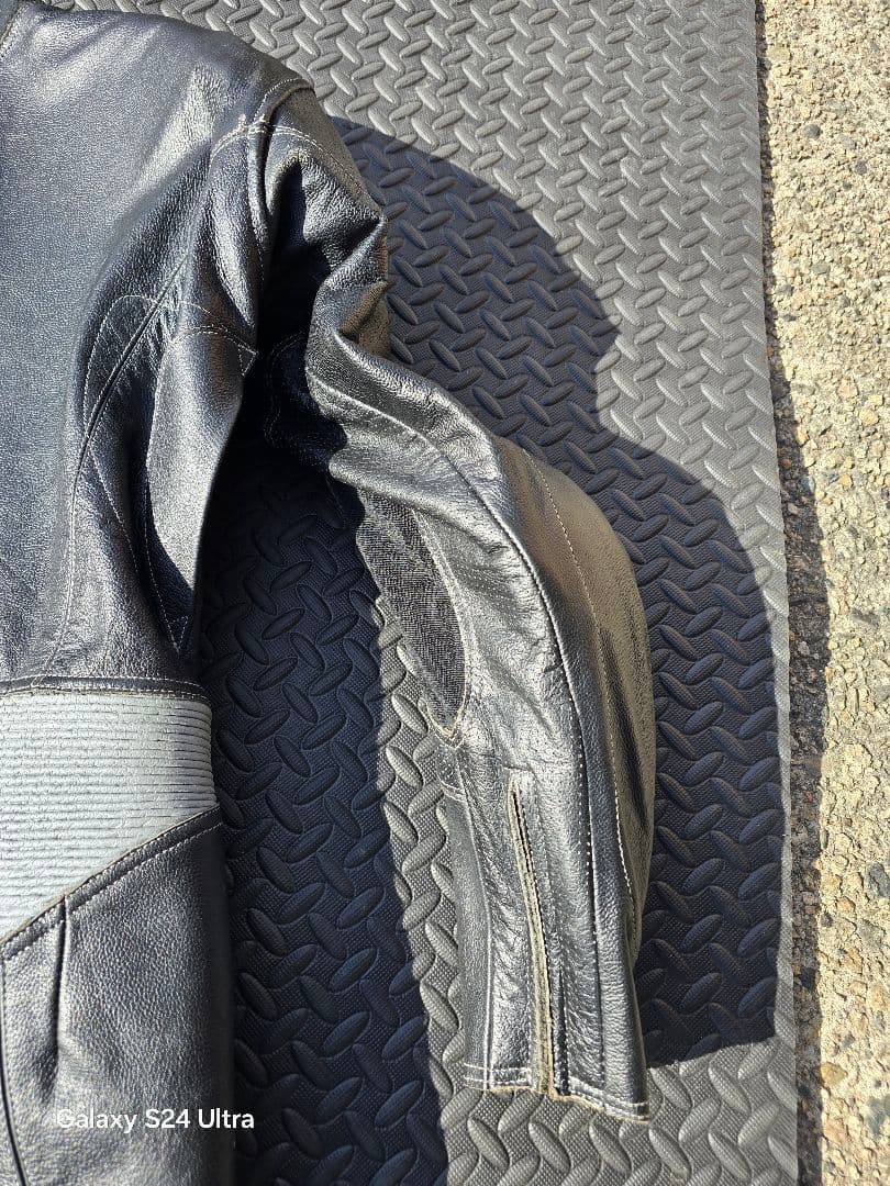 SPOONブラック革ツナギ