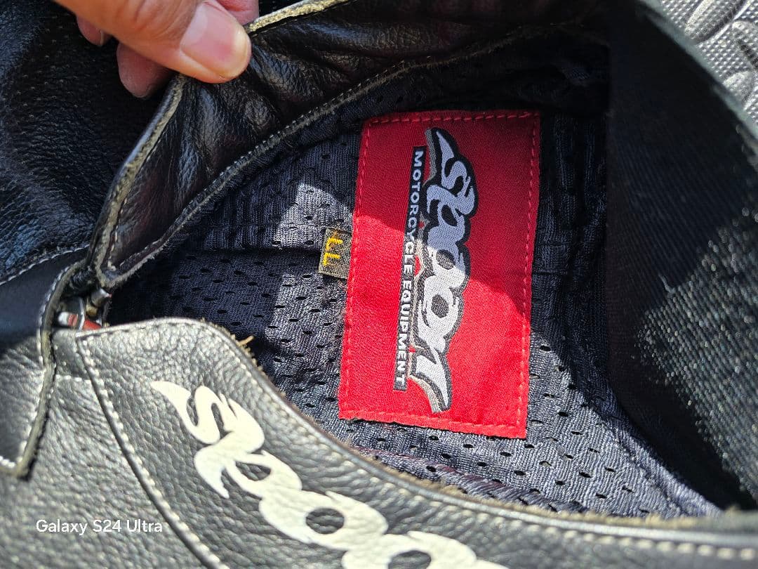 SPOONブラック革ツナギ