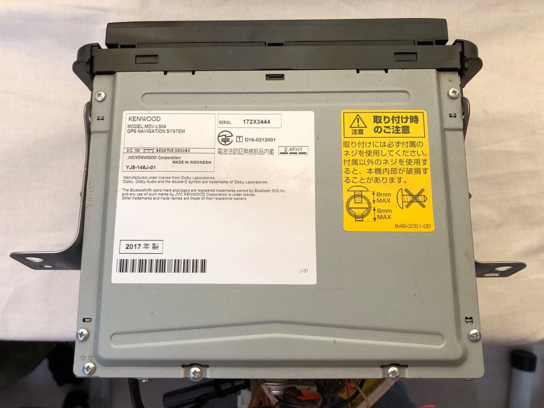 KENWOOD MDV-L504 2017年製　カーナビ