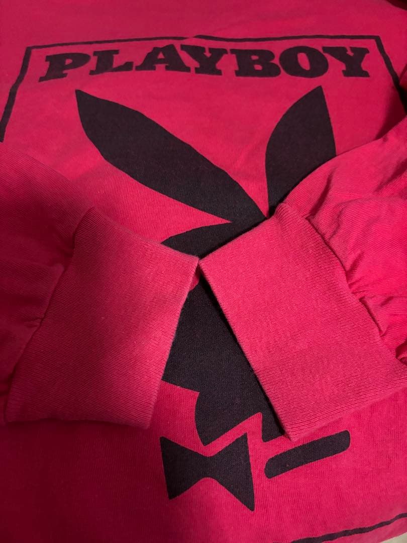 80s〜90s PLAYBOY ピンク ヴィンテージ ロンT sizeXXL