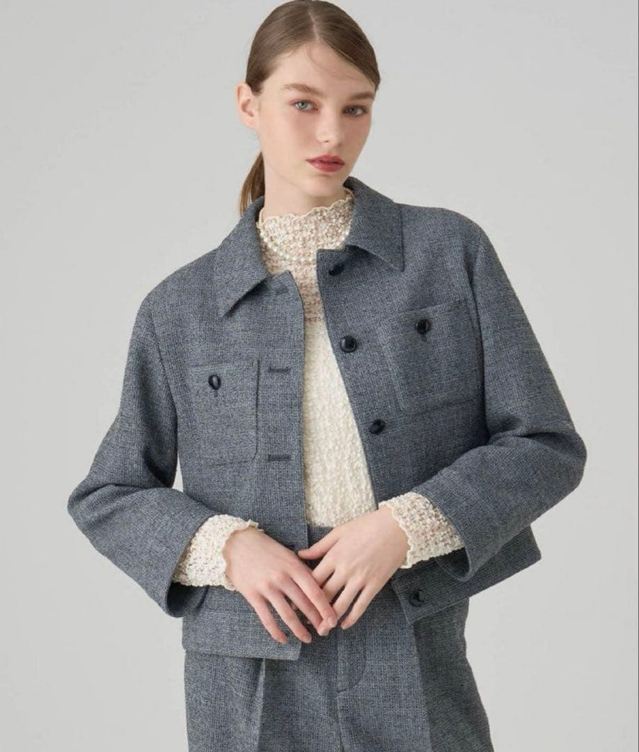 《美品》 アナイ ワッフルツイードポケット ジャケット