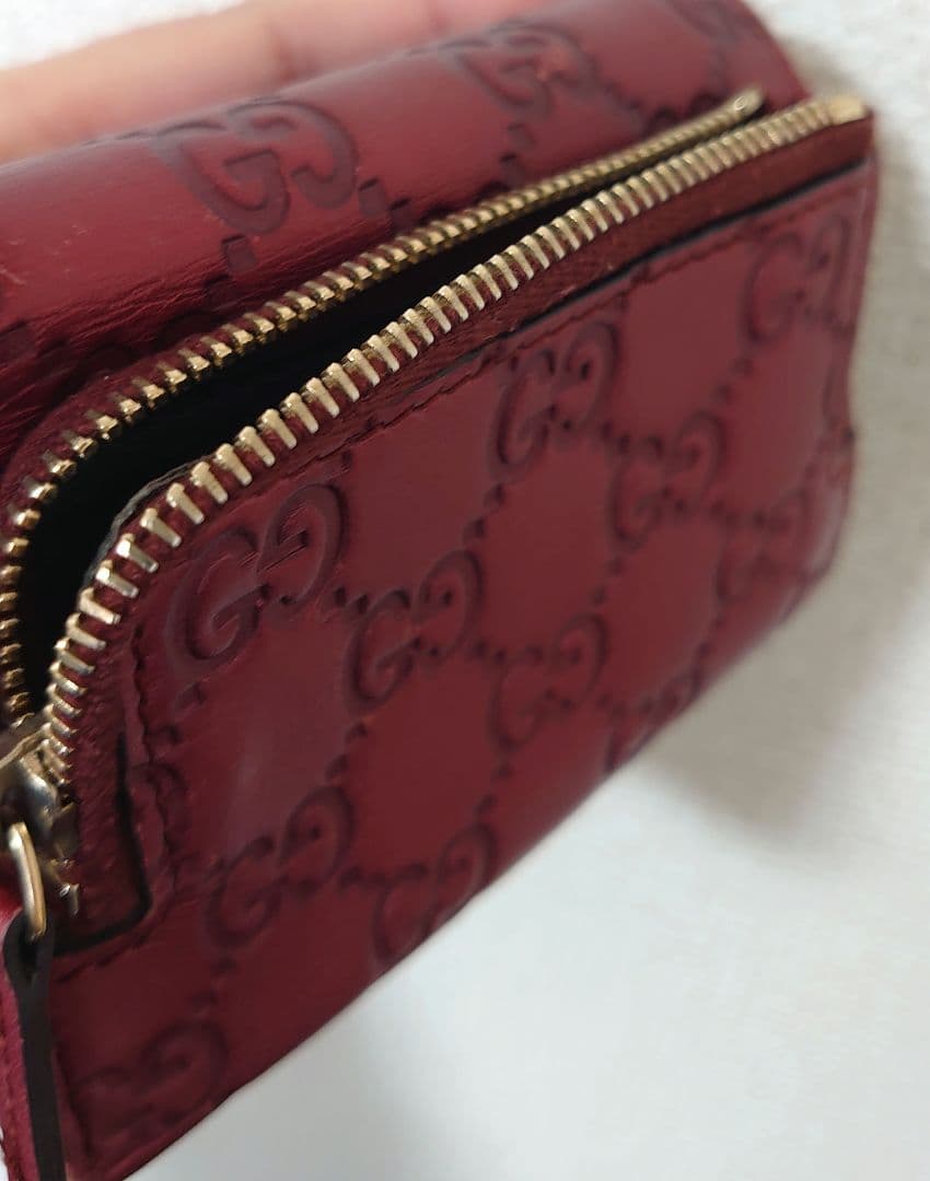 GUCCIシマ ハートシェイプ インターロッキング キーケース ミニ財布 箱付き