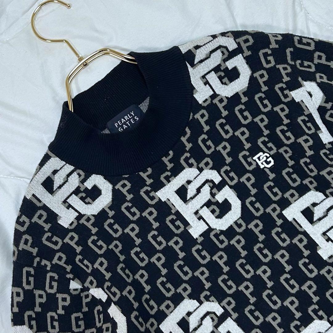 2024年 PEARLY GATES パーリーゲイツ 総柄 コットン ニット