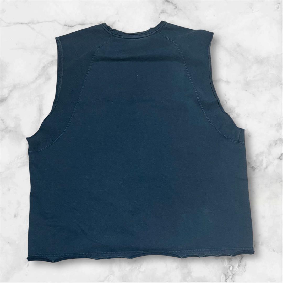 トップス ANCELLM SLEEVELESS AGING T-SHIRT/BLACK