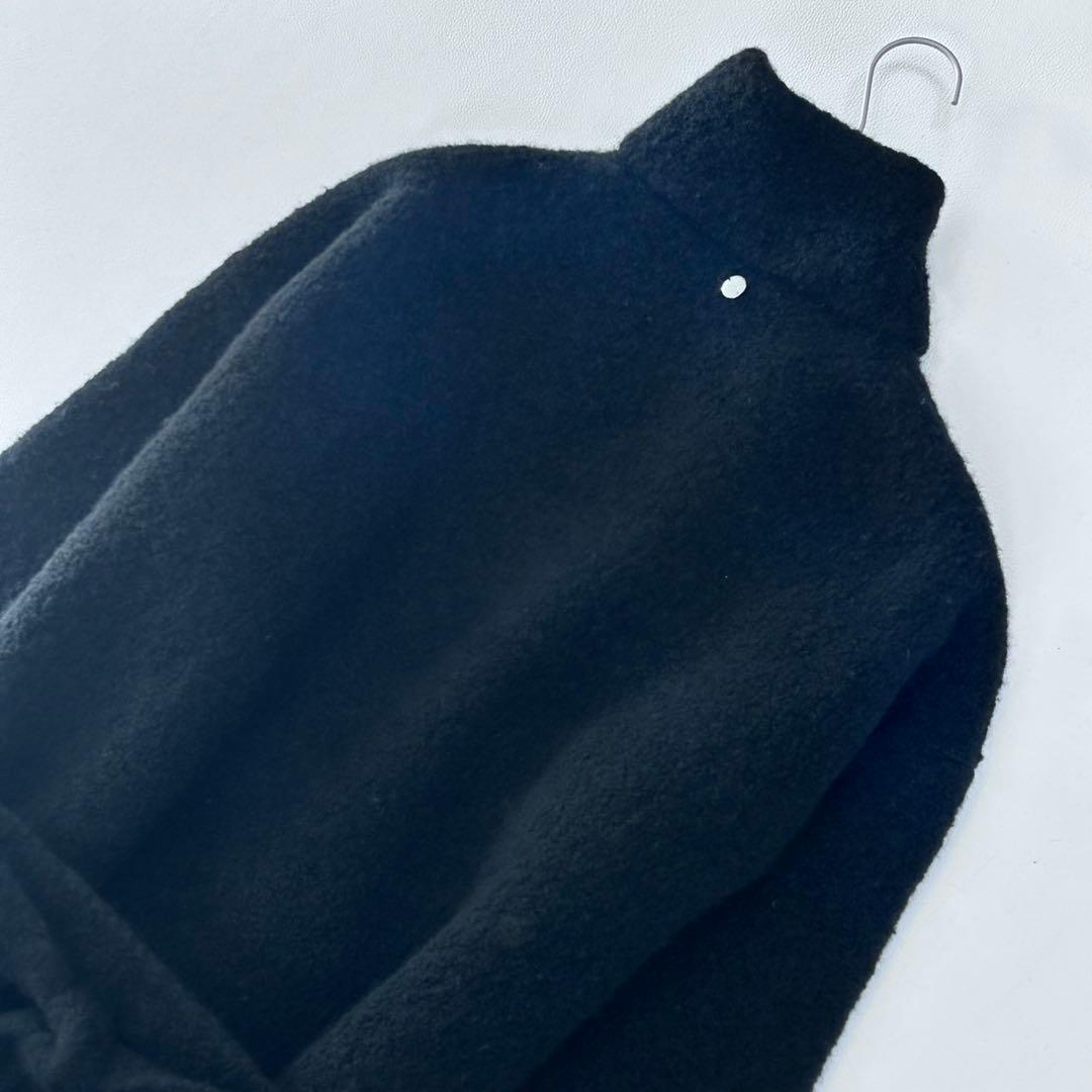 美品✨エスカーダ ベルテッドコート ニットコート ブラック