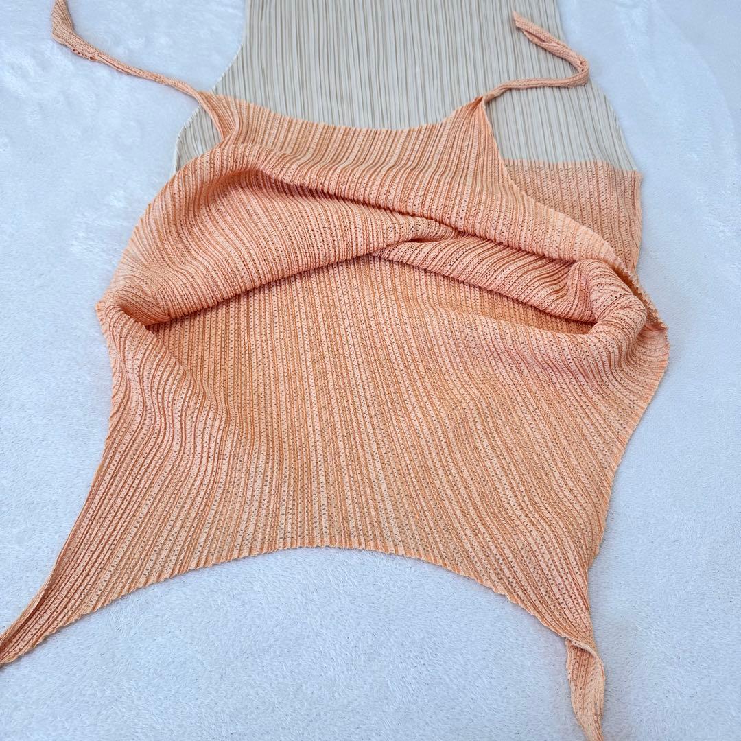 極美品✨PLEATS PLEASE 変形　チュニック　バイカラー　ノースリーブ