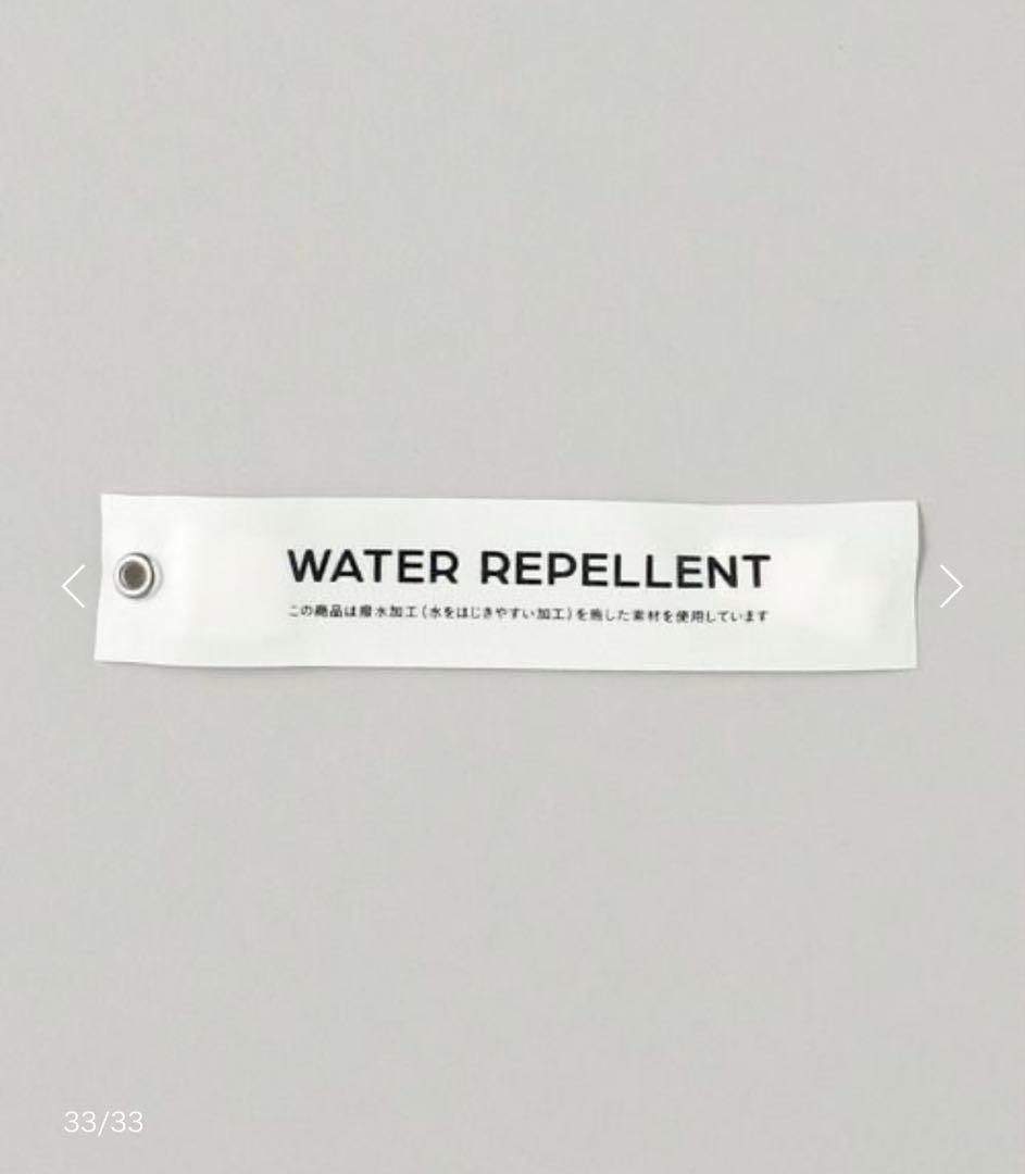 BEAUTY&YOUTH コットンナイロン ノーカラー ベルトコート 撥水加工