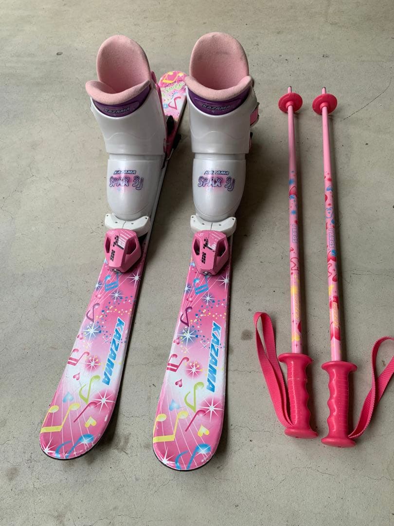 KAZAMAスキーセット　（板86cm ブーツ18cm）