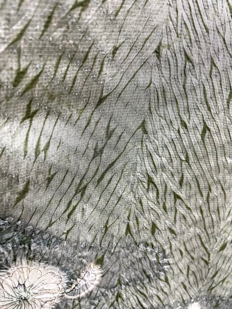 作家物 総絞り 辻が花 大島紬 訪問着 紋なし ガード加工