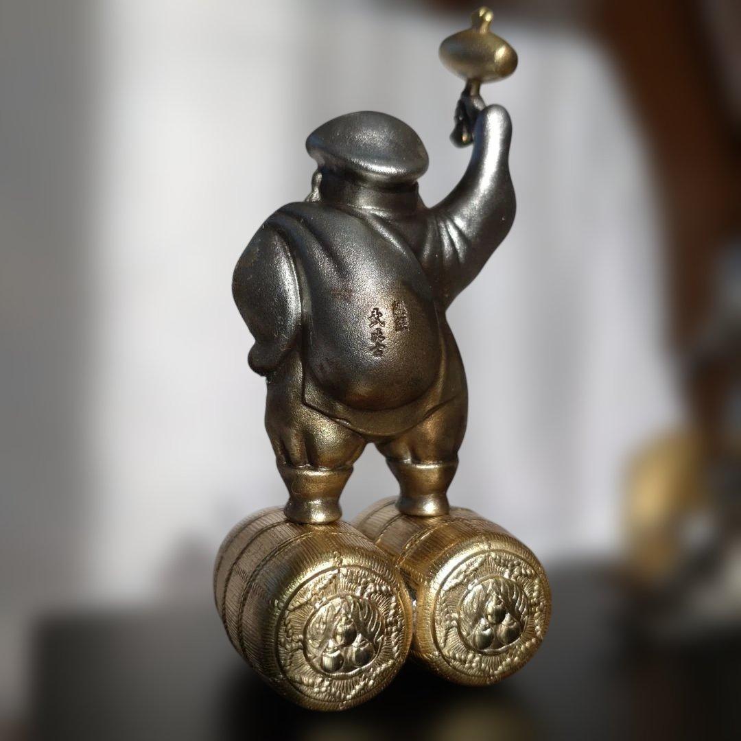 初代 武比古作　純銀 大黒天 恵比須　インテリア 縁起物 刻印有り 箱・説明書付