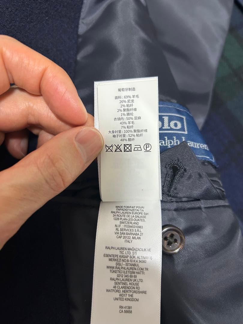 百貨店購入 POLO RALPH LAUREN ラルフローレン コート ネイビー