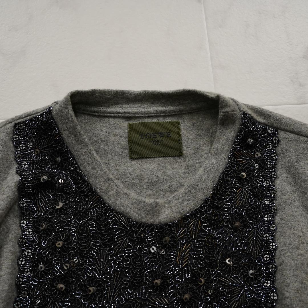 美品 LOEWE カシミヤニット グレー S